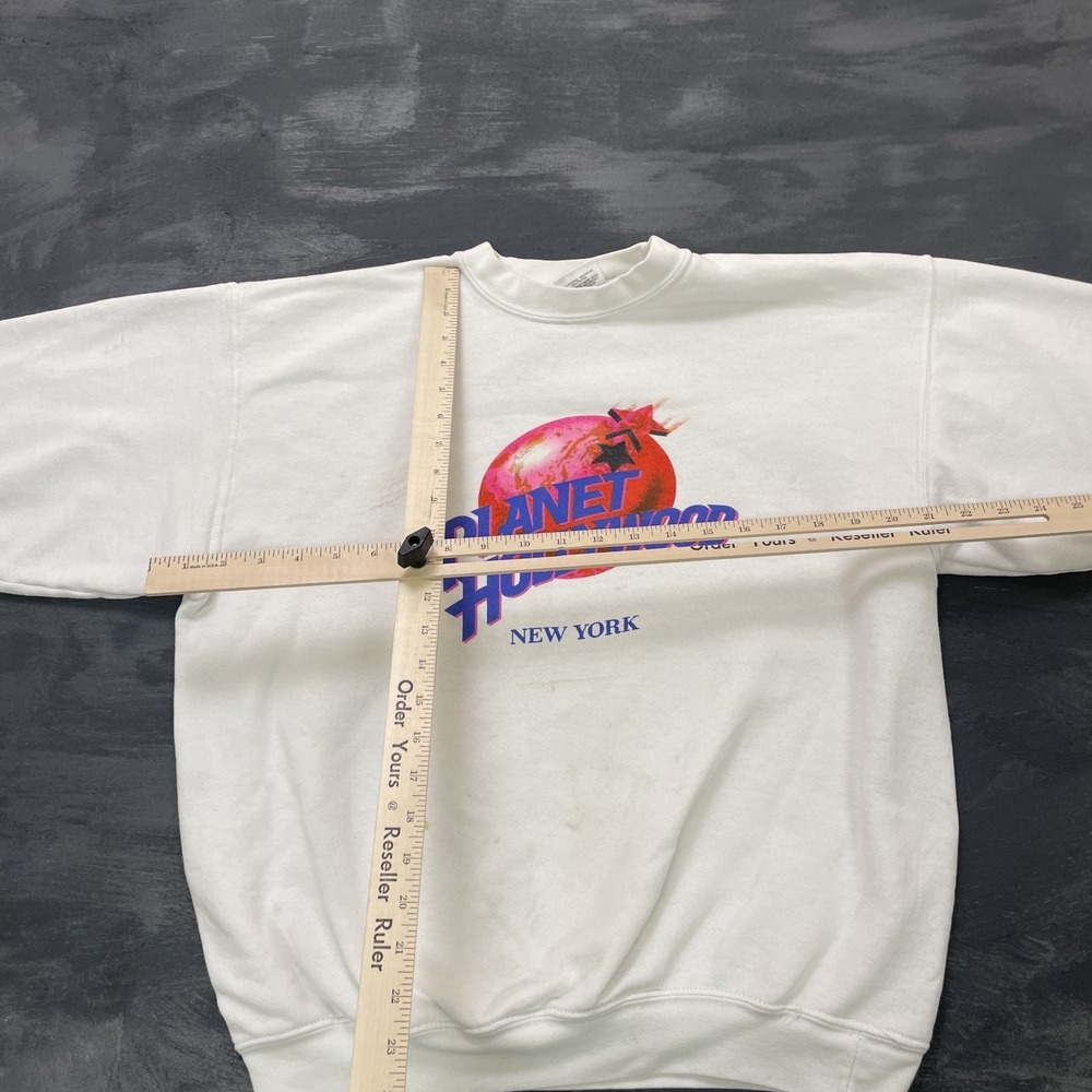 vintage Planet Hollywood New York sweatshirt mens large White 1990s USA - Picture 10 of 13
